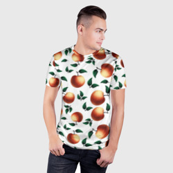 Мужская футболка 3D Slim Яблочный дождь - фото 2