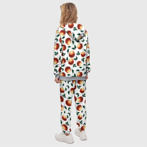 Женский костюм с толстовкой 3D Яблочный дождь, цвет меланж - фото 4