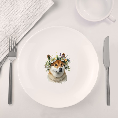 Набор: тарелка + кружка Весна в душе: сиба - фото 4