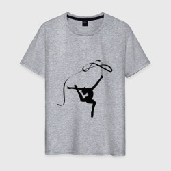 Мужская футболка хлопок Гимнастка с лентой