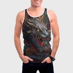 Мужская майка 3D Дракон Irezumi - фото 2