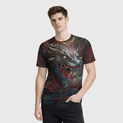 Мужская футболка 3D Дракон Irezumi - фото 2