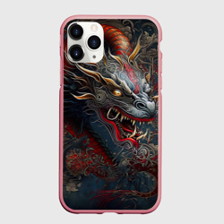 Чехол для iPhone 11 Pro Max матовый Дракон Irezumi