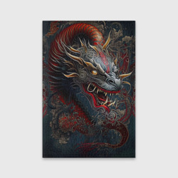 Обложка для паспорта матовая кожа Дракон Irezumi