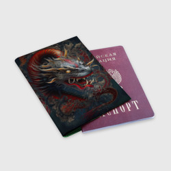 Обложка для паспорта матовая кожа Дракон Irezumi - фото 2