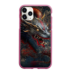 Чехол для iPhone 11 Pro Max матовый Дракон Irezumi