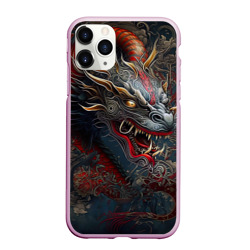 Чехол для iPhone 11 Pro Max матовый Дракон Irezumi