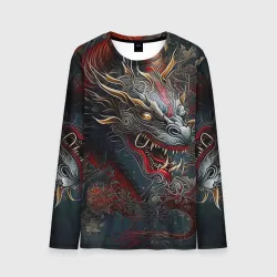 Мужской лонгслив 3D Дракон Irezumi