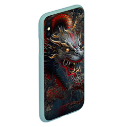 Чехол для iPhone XS Max матовый Дракон Irezumi - фото 2