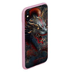 Чехол для iPhone XS Max матовый Дракон Irezumi - фото 2