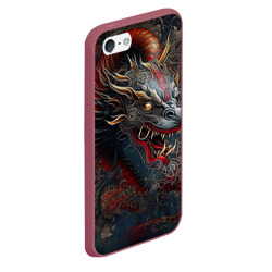 Чехол для iPhone 5/5S матовый Дракон Irezumi - фото 2