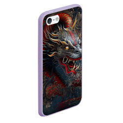 Чехол для iPhone 5/5S матовый Дракон Irezumi - фото 2