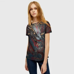 Женская футболка 3D Дракон Irezumi - фото 2