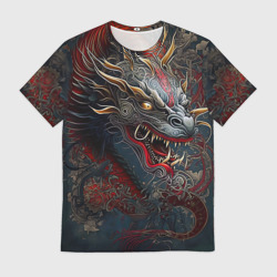 Мужская футболка 3D Дракон Irezumi