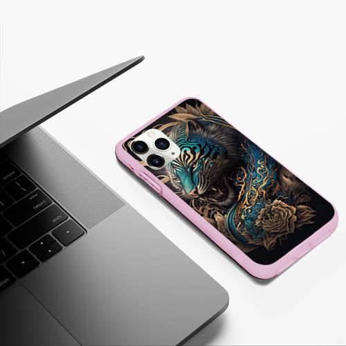 Чехол для iPhone 11 Pro Max матовый с принтом Тигр Irezumi, фото #5