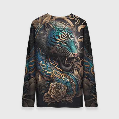 Мужской лонгслив 3D Тигр Irezumi, цвет 3D печать - фото 2