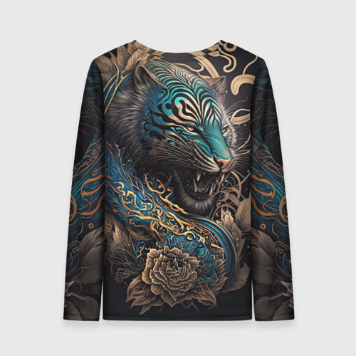 Женский лонгслив 3D Тигр Irezumi, цвет 3D печать - фото 2