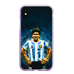 Чехол для iPhone XS Max матовый Марадона Аргентина