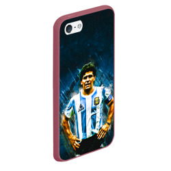 Чехол для iPhone 5/5S матовый Марадона Аргентина - фото 2