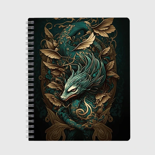 Тетрадь Изумрудный Дракон Irezumi