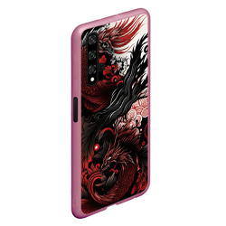 Чехол для Honor 20 Красный Irezumi узор - фото 2