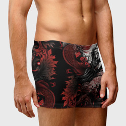 Мужские трусы 3D Красный Irezumi узор - фото 2