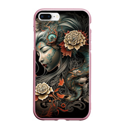 Чехол для iPhone 7Plus/8 Plus матовый Японская девушка Irezumi