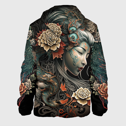 Мужская куртка 3D Японская девушка Irezumi, цвет 3D печать - фото 2