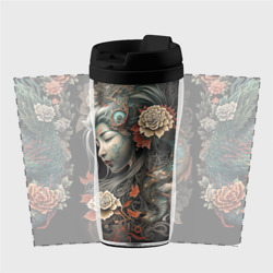 Термокружка-непроливайка Японская девушка Irezumi - фото 2