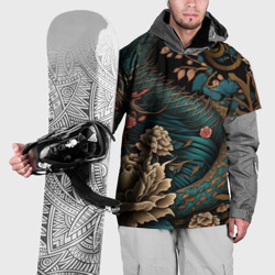 Накидка на куртку 3D Японский змей Irezumi