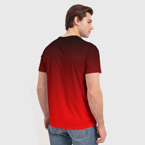 Мужская футболка 3D с принтом Енот-Морпех, вид сзади #2
