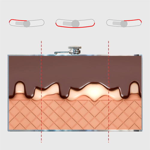 Фляга Растаявший шоколад - вафельное мороженое - фото 5