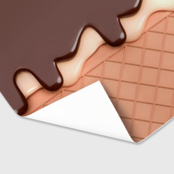 Бумага для упаковки 3D Растаявший шоколад - вафельное мороженое - фото 2
