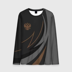 Мужской лонгслив 3D Россия герб