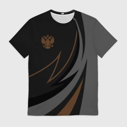Мужская футболка 3D Россия герб