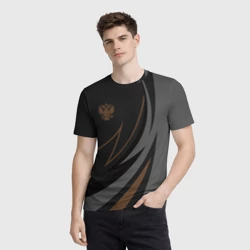Мужская футболка 3D Россия герб - фото 2