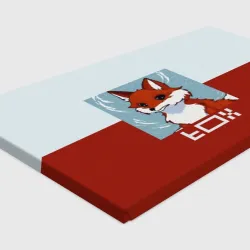 Холст прямоугольный Пиксельная лиса с надписью fox - фото 2