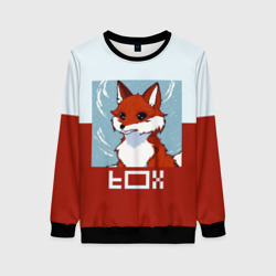 Пиксельная лиса с надписью fox – Женский свитшот 3D с принтом купить со скидкой в -35%