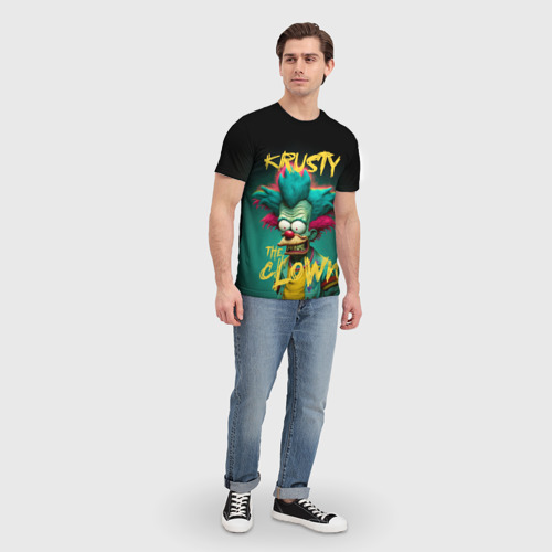 Мужская футболка 3D Клоун Красти из Симпсонов, цвет 3D печать - фото 5
