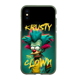 Чехол для iPhone XS Max матовый Клоун Красти из Симпсонов