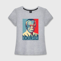 Женская футболка хлопок Slim Stan Lee excelsior