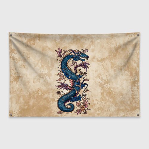 Флаг-баннер Irezumi японский дракон-змей