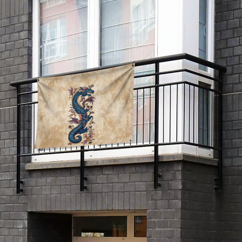 Флаг-баннер Irezumi японский дракон-змей - фото 3