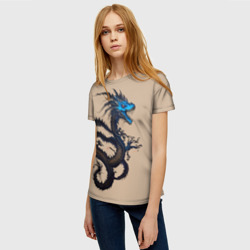 Женская футболка 3D Irezumi - японский дракон - фото 2