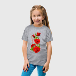Детская футболка хлопок Прекрасная Ольга - букет из роз - фото 2