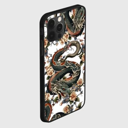 Чехол для iPhone 12 Pro Тату японский дракон - фото 2
