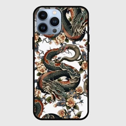 Чехол для iPhone 13 Pro Max Тату японский дракон