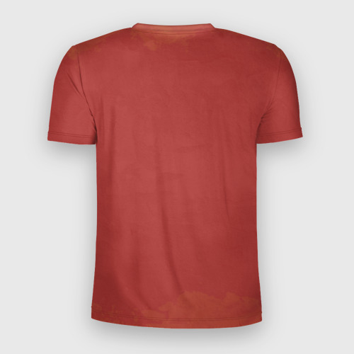 Мужская футболка 3D Slim с принтом Советская звезда, вид сзади #1