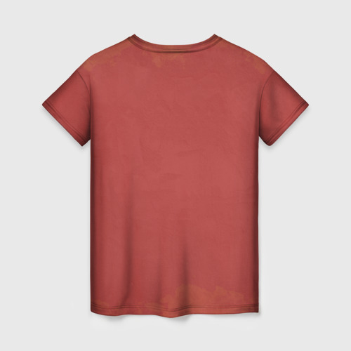 Женская футболка 3D с принтом Советская звезда, вид сзади #1