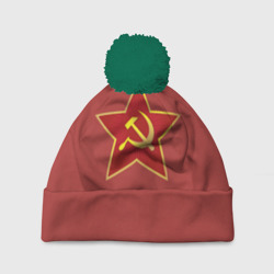 Шапка 3D c помпоном Советская звезда